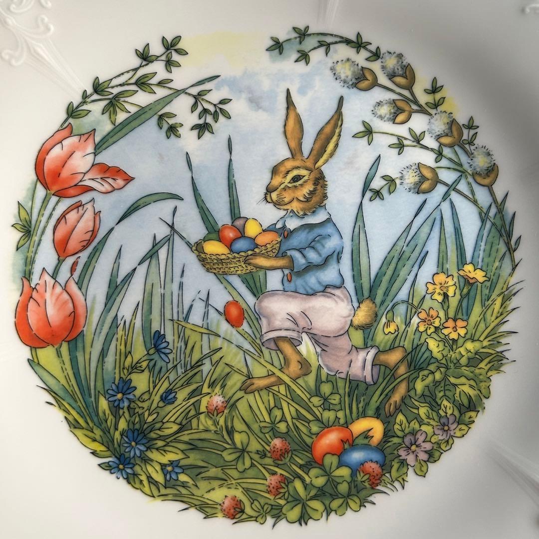 HUTSCHENREUTHER ドイツが彩るイースターバニーと花の祝福プレート