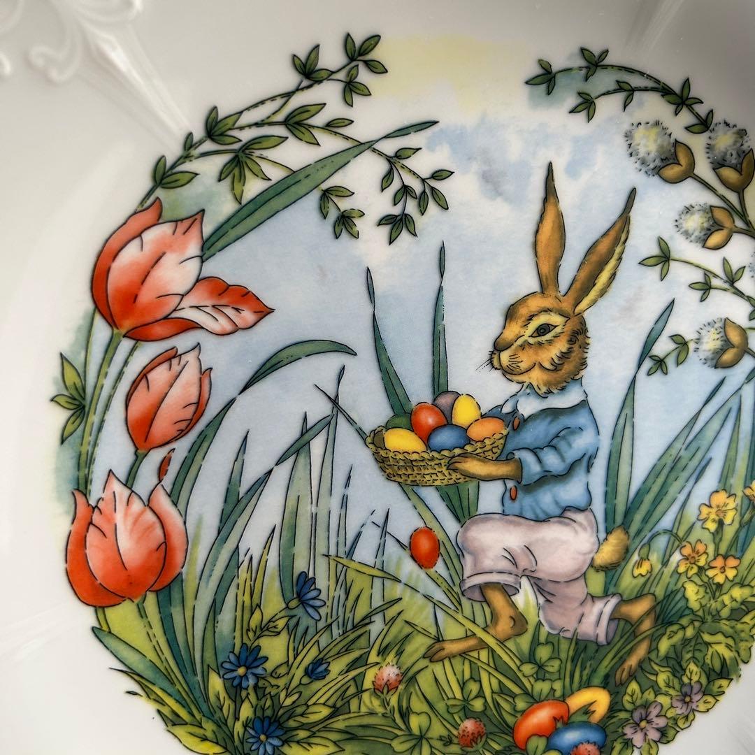 HUTSCHENREUTHER ドイツが彩るイースターバニーと花の祝福プレート