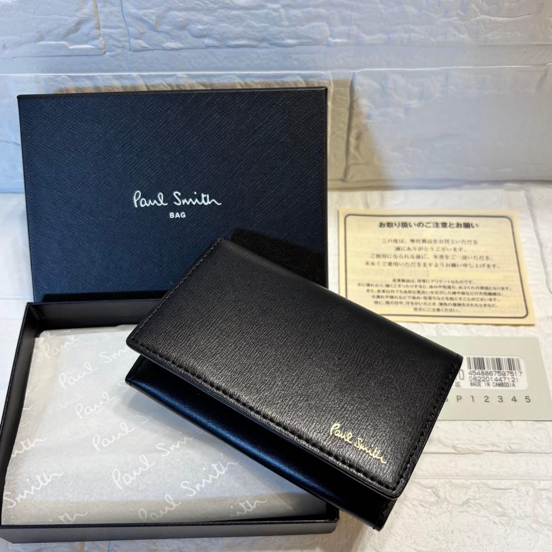✨Paul Smith シティエンボス　名刺入れ　新品未使用品　ブラック