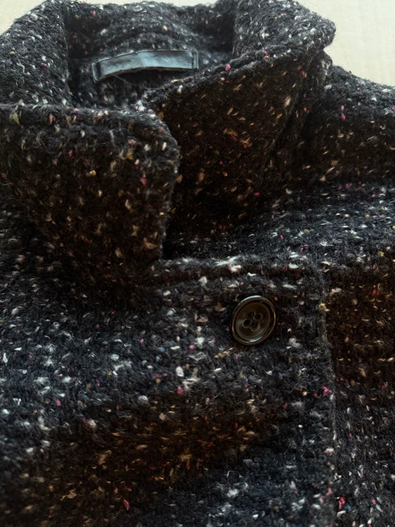 80s 黒ツイード　ブルゾンコート　usa製