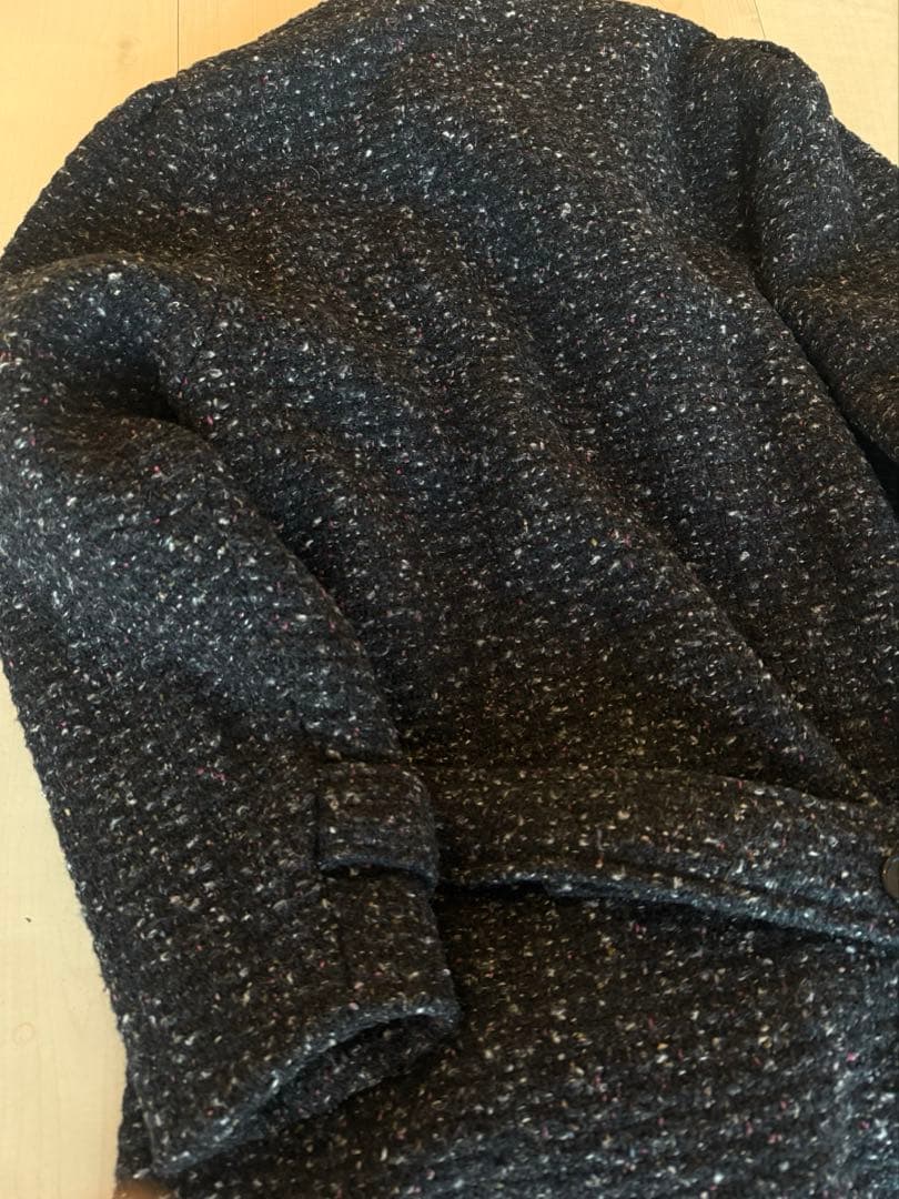 80s 黒ツイード　ブルゾンコート　usa製