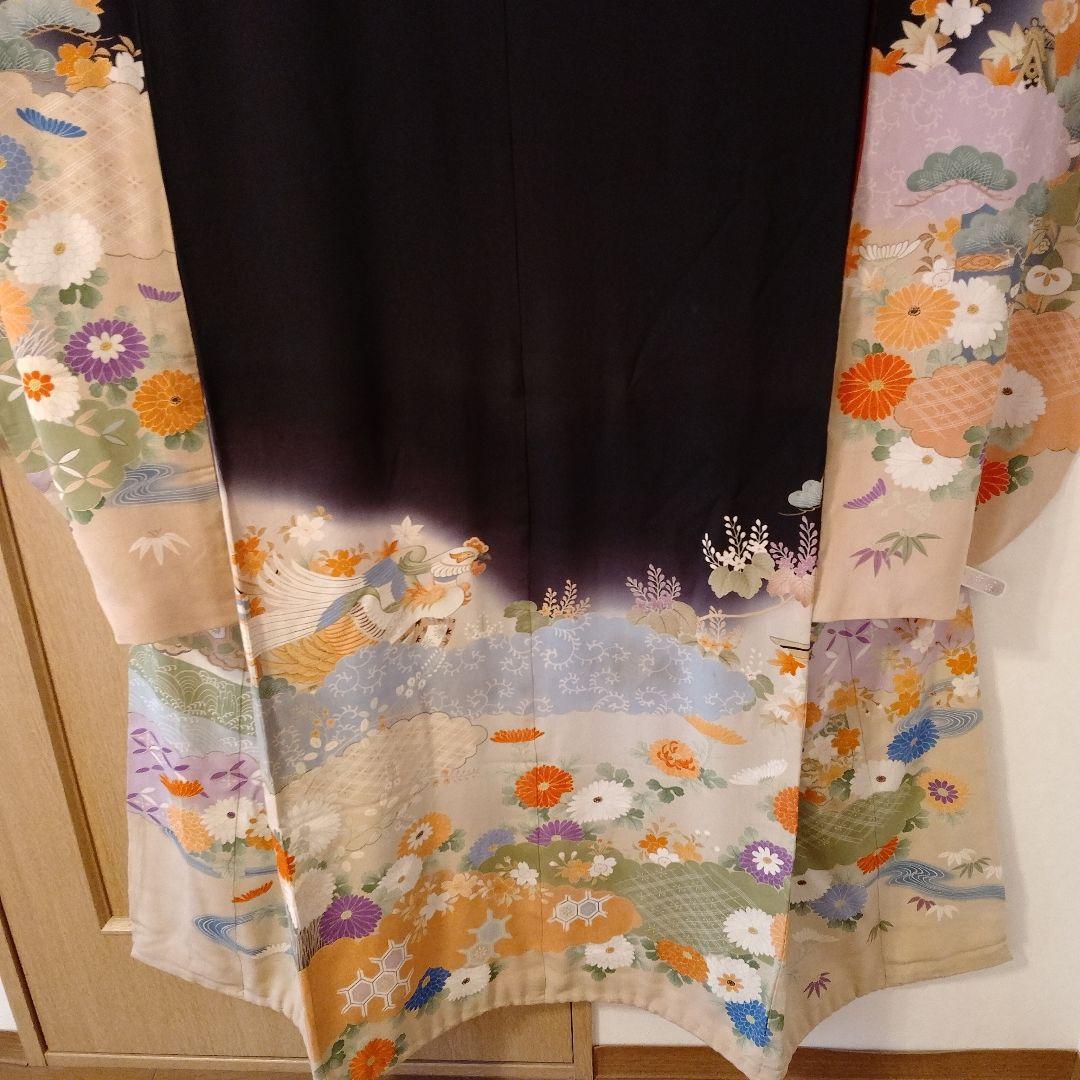 アンティーク　五つ紋　花嫁衣装　振り袖　引き振り袖　正絹　保管品