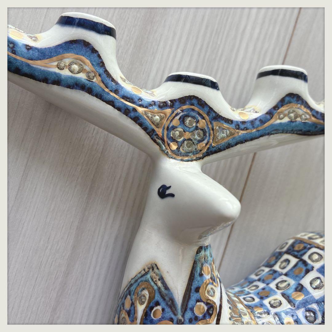 ロイヤルコペンハーゲン　ヴィンテージ　トナカイキャンドルスタンド