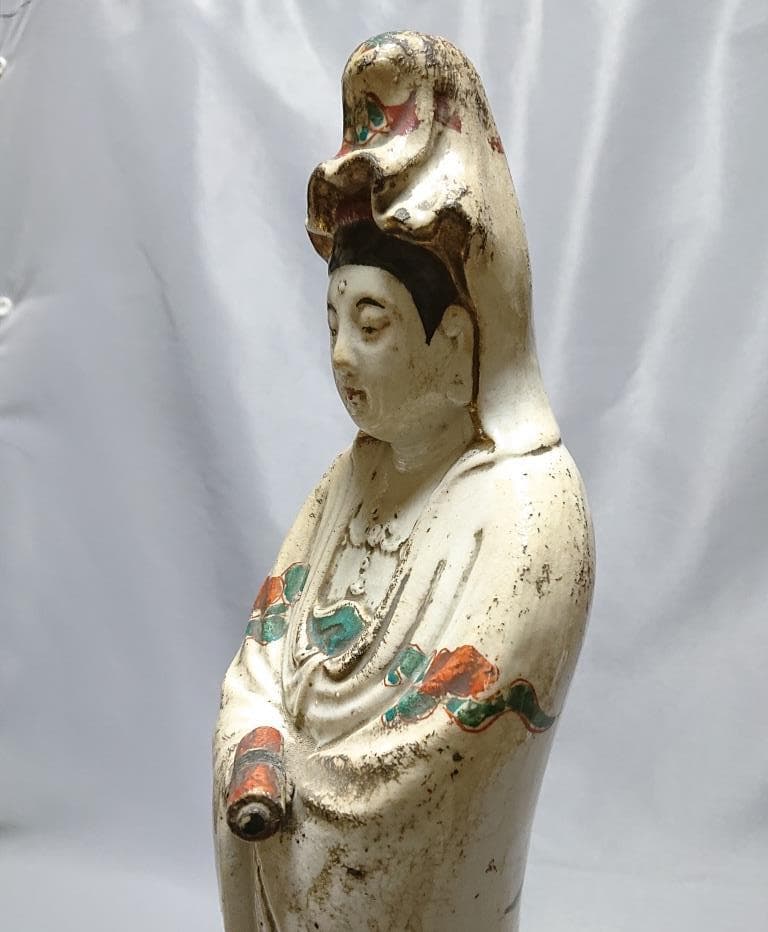 商 品 コレクター収集品　古九谷　色絵　観世音菩薩像