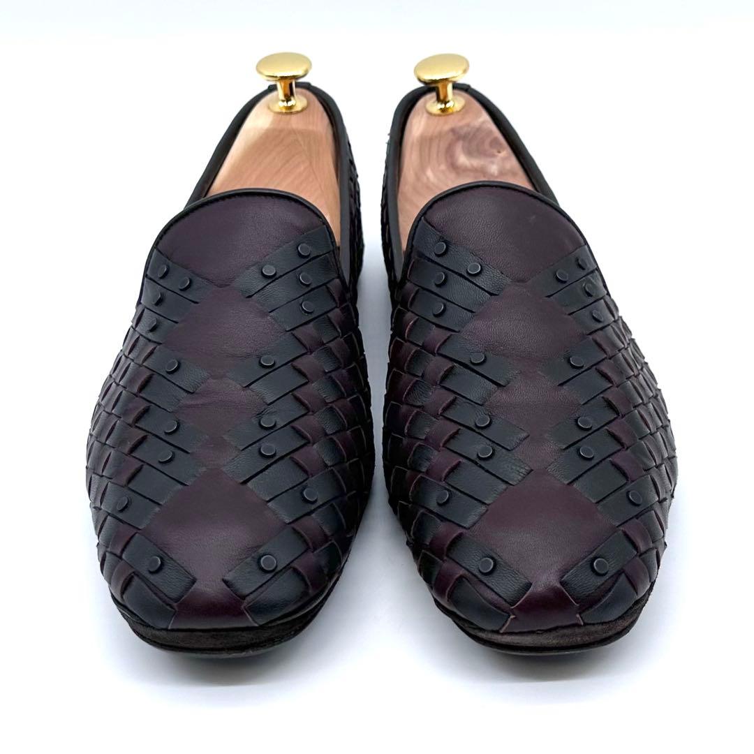 美品✨BOTTEGA VENETA イントレチャート ローファー スタッズ 40