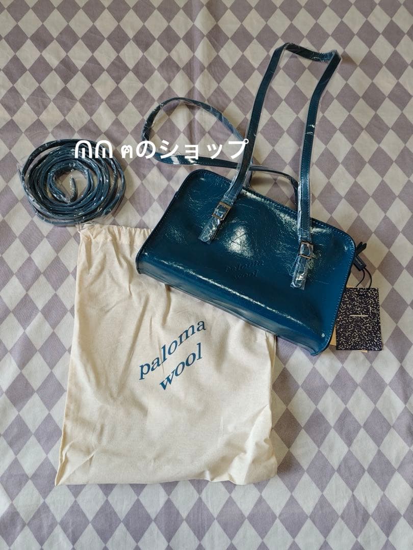 Paloma Wool レザーショルダーバッグ 青