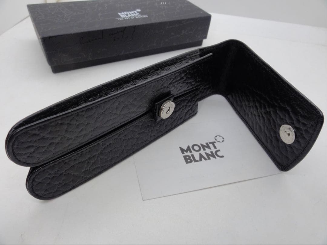 稀な未使用の稀少モデル逸品！GLOVE型極厚本革製ペンポーチ2本差し★モンブラン