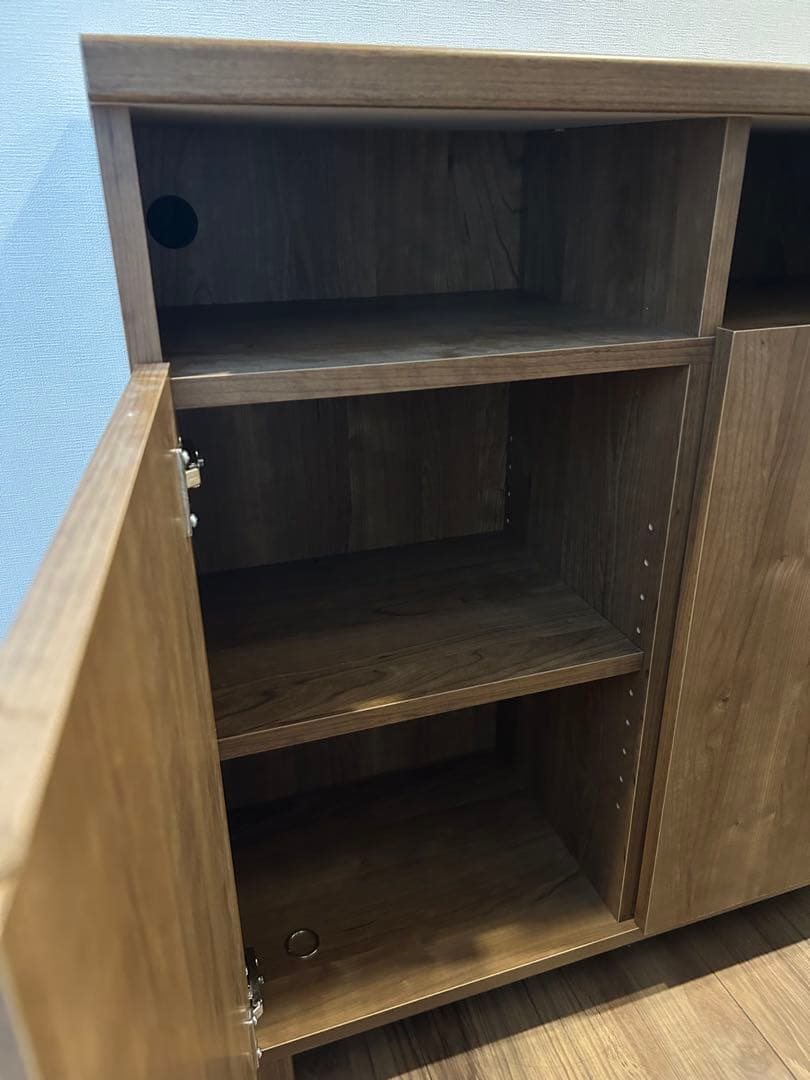 【美品】幅110cm 収納棚 キャビネット サイドボード木製 本棚　組立済