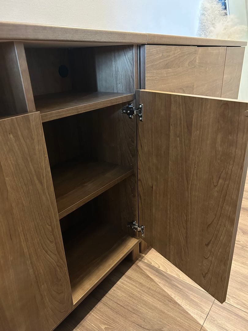 【美品】幅110cm 収納棚 キャビネット サイドボード木製 本棚　組立済