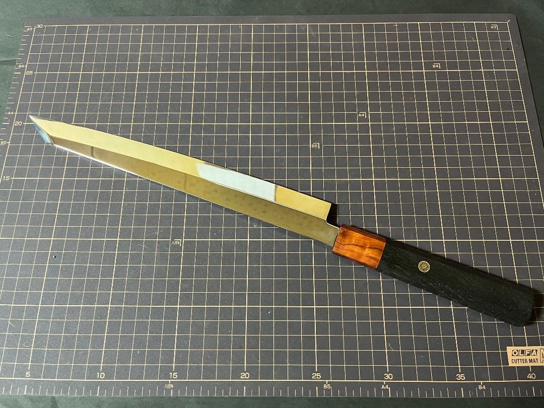 Ｖ金10号 切付 柳刃包丁 9寸 刺身包丁 八角柄 全鋼 鏡面Ｖ10 包丁