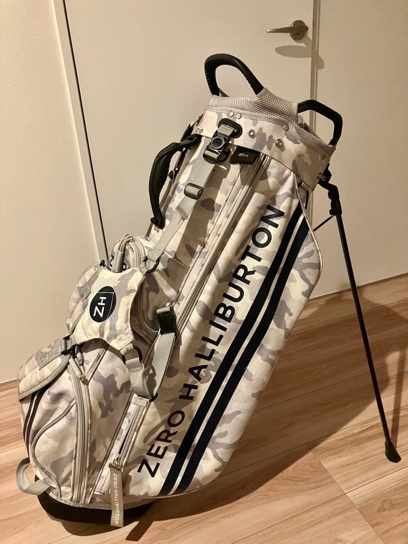 【レア:使用感有】ZERO HALLIBURTON ホワイトカモ　キャディバッグ