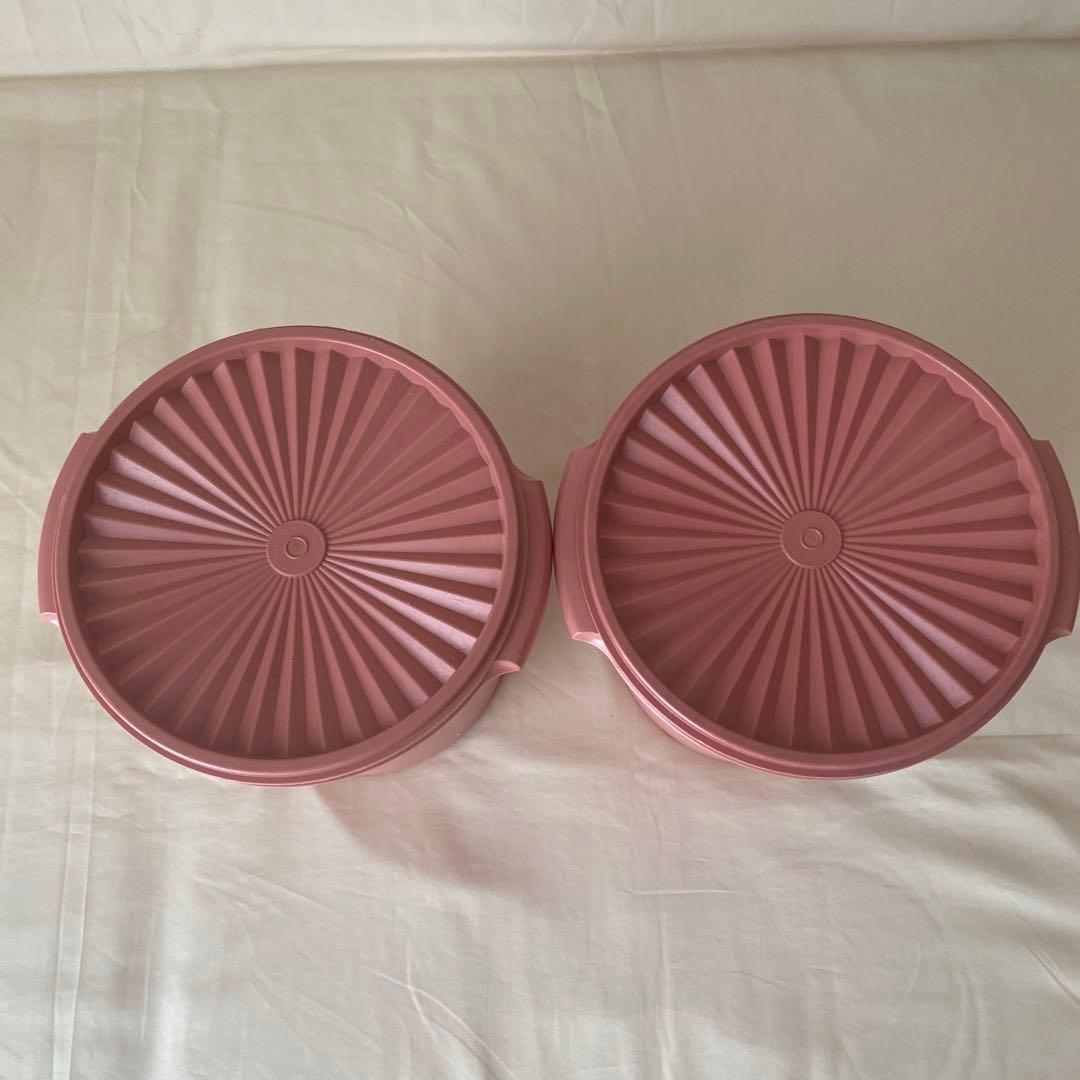 中古 タッパーウェア マキシデコレーター ２個 (サーモン)