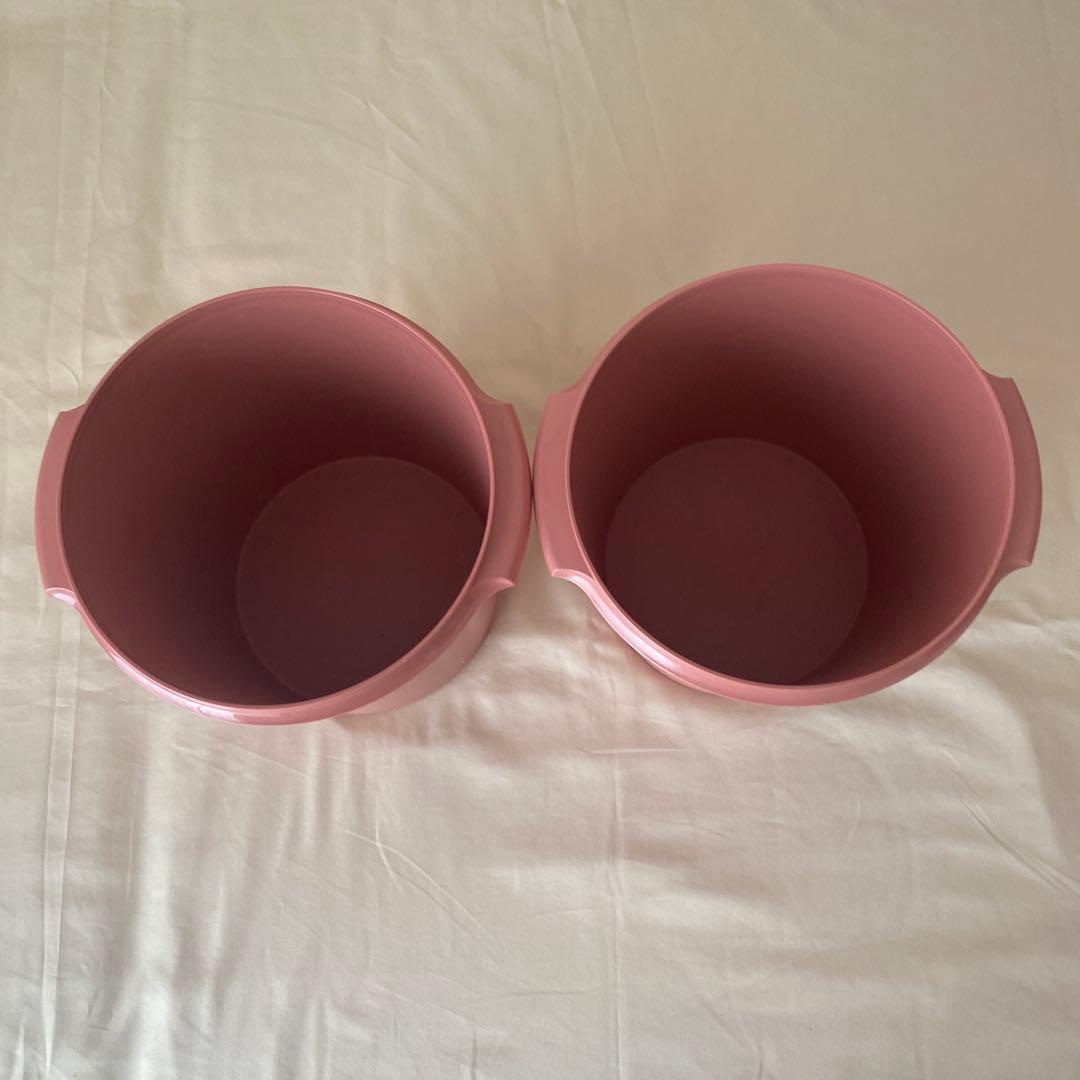 中古 タッパーウェア マキシデコレーター ２個 (サーモン)