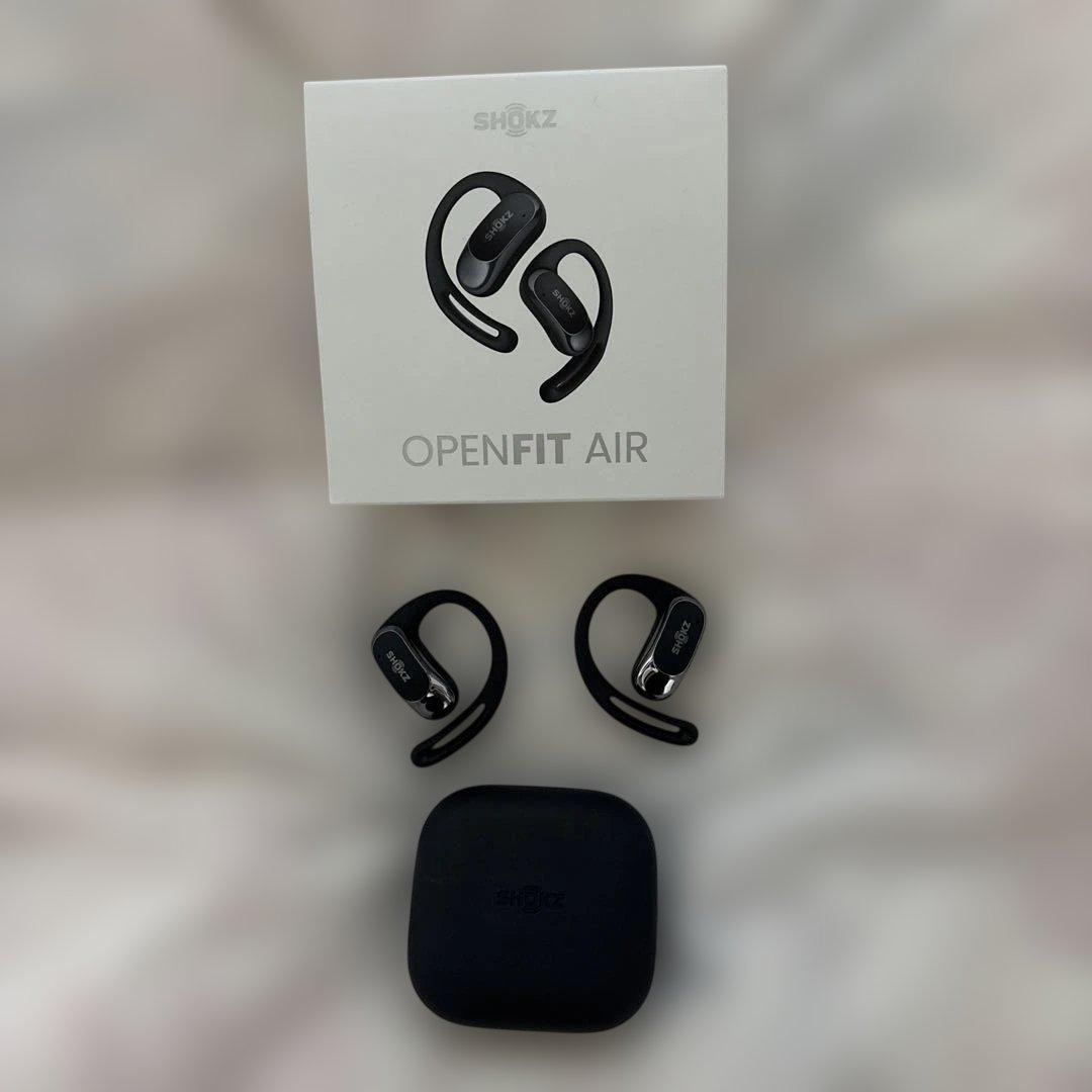 Shokz OpenFit Air ワイヤレスイヤホン オープンイヤー ブラック