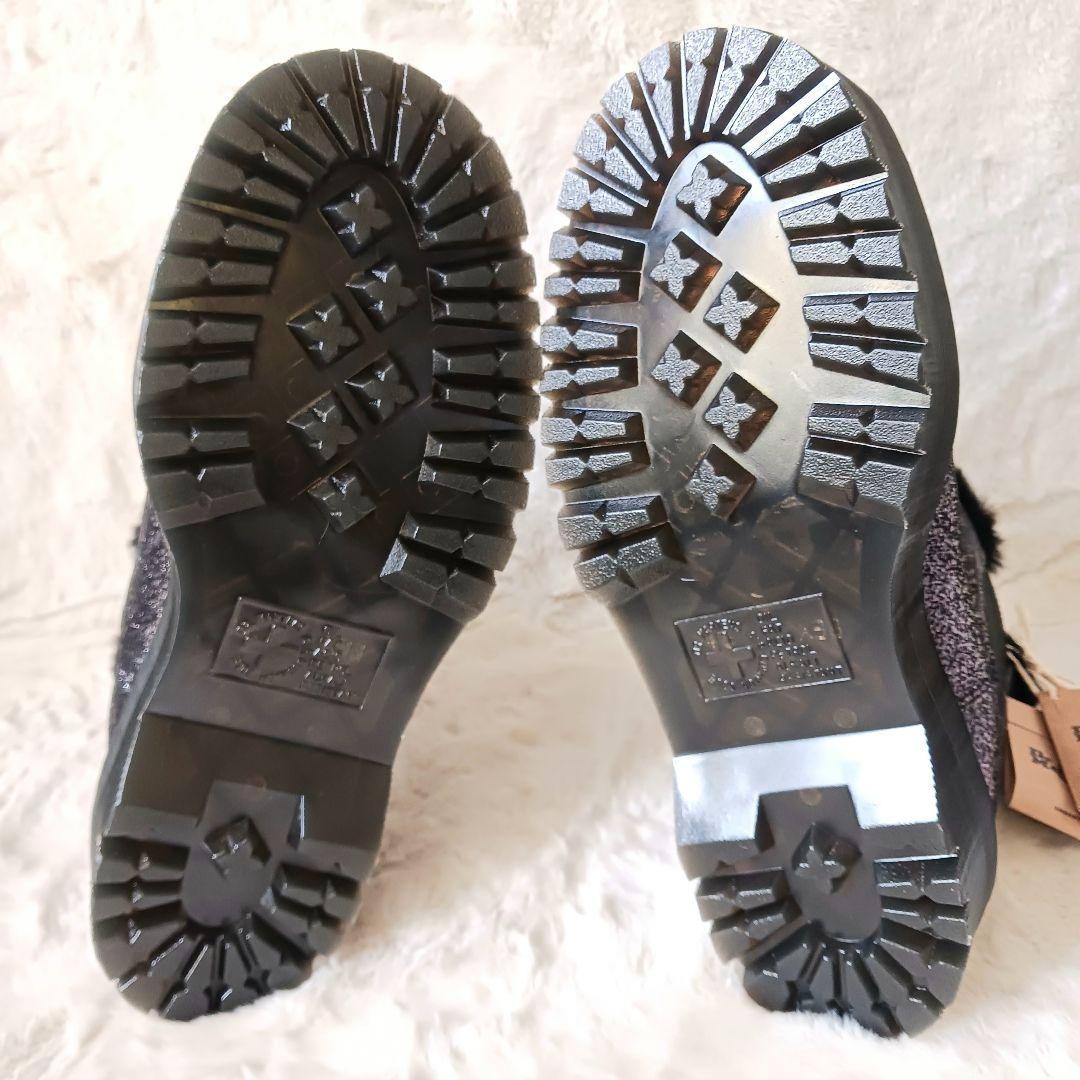 新品　Dr.Martens　サイドゴアブーツ　ボア　厚底　 ブラック　24cm