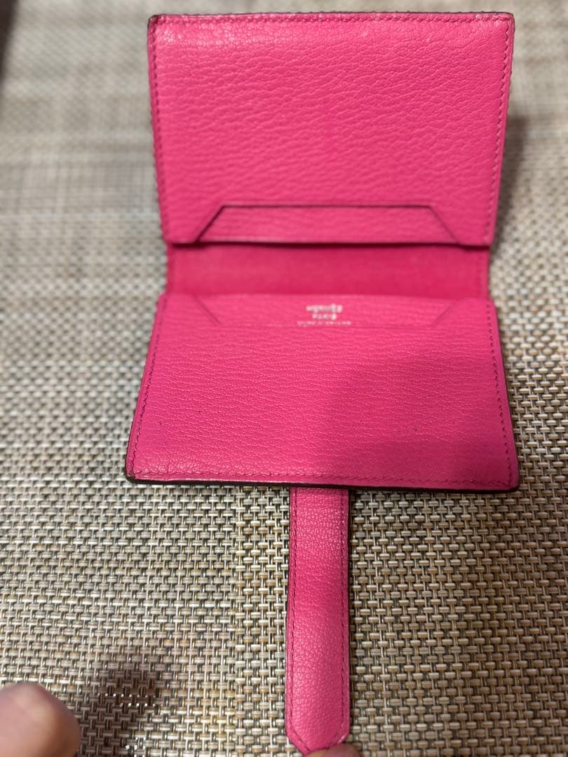 【レア】HERMES(エルメス) 名刺入れ ベアン /シルバー金具/バイカラー