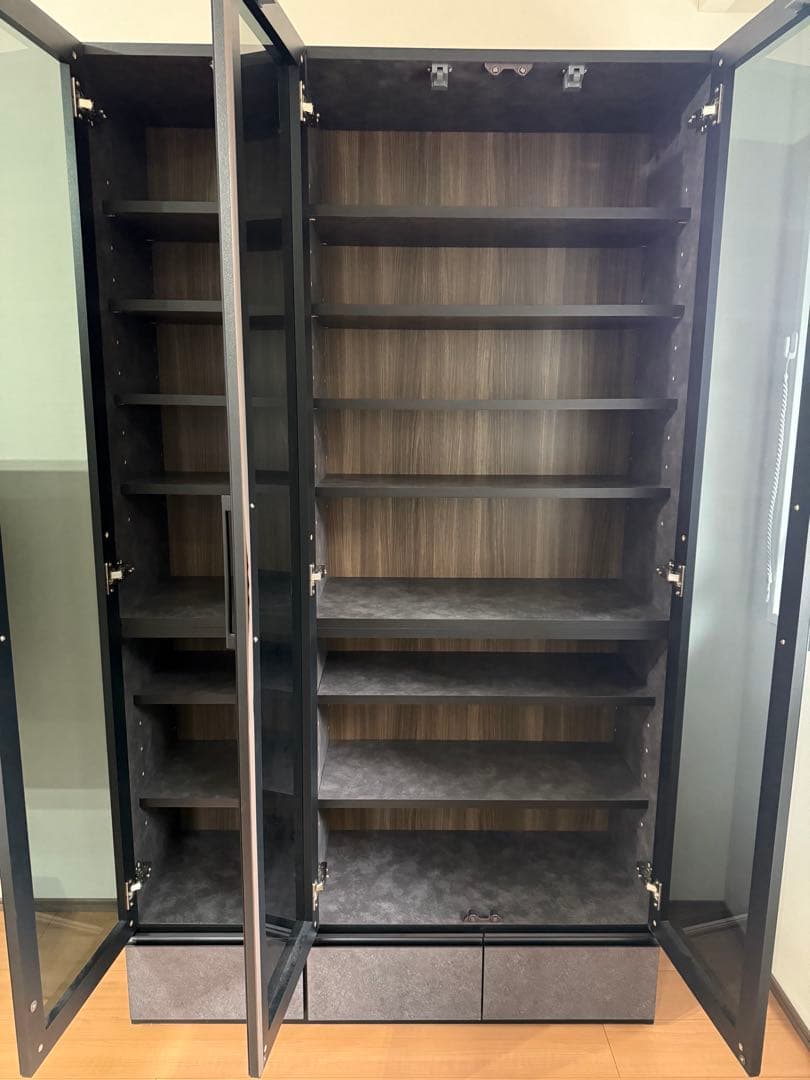 大型収納キャビネット黒