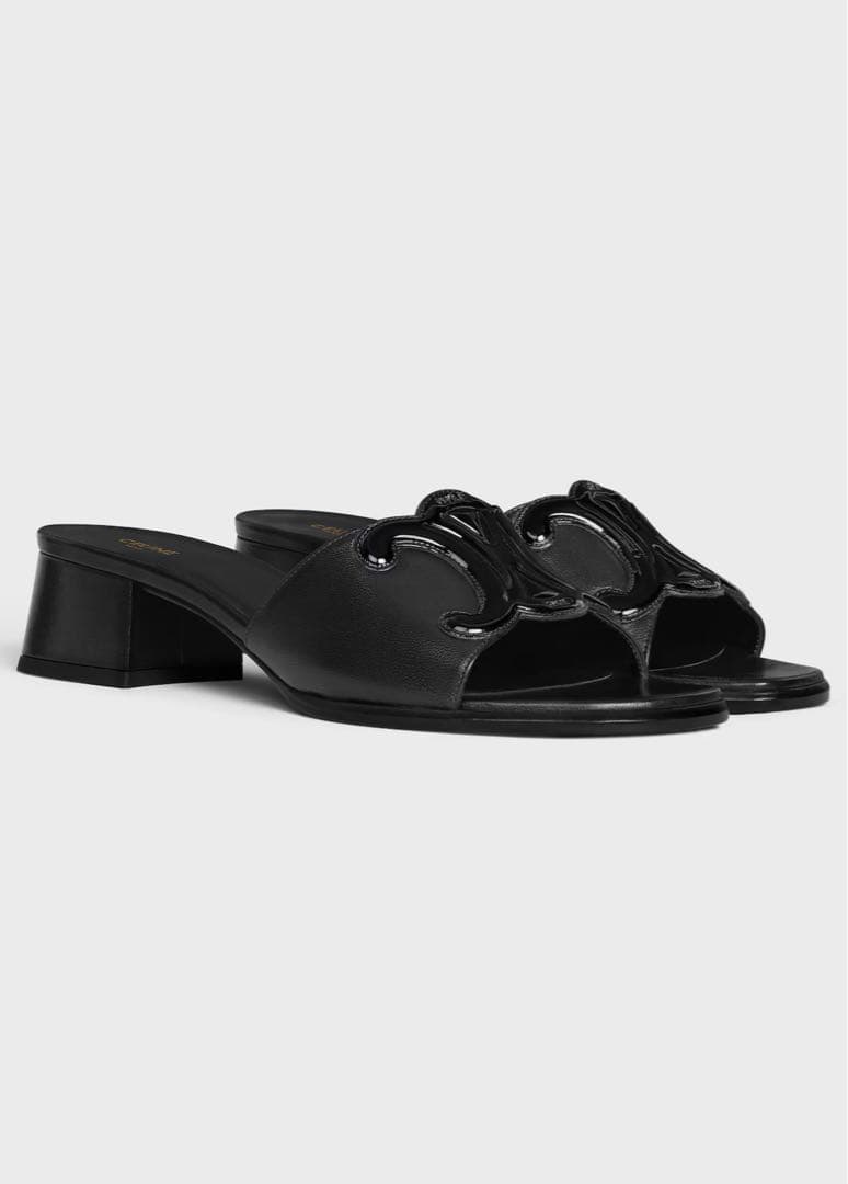 【新品　未使用】CELINE ラムスキン ブラックミュール　サイズ39インチ