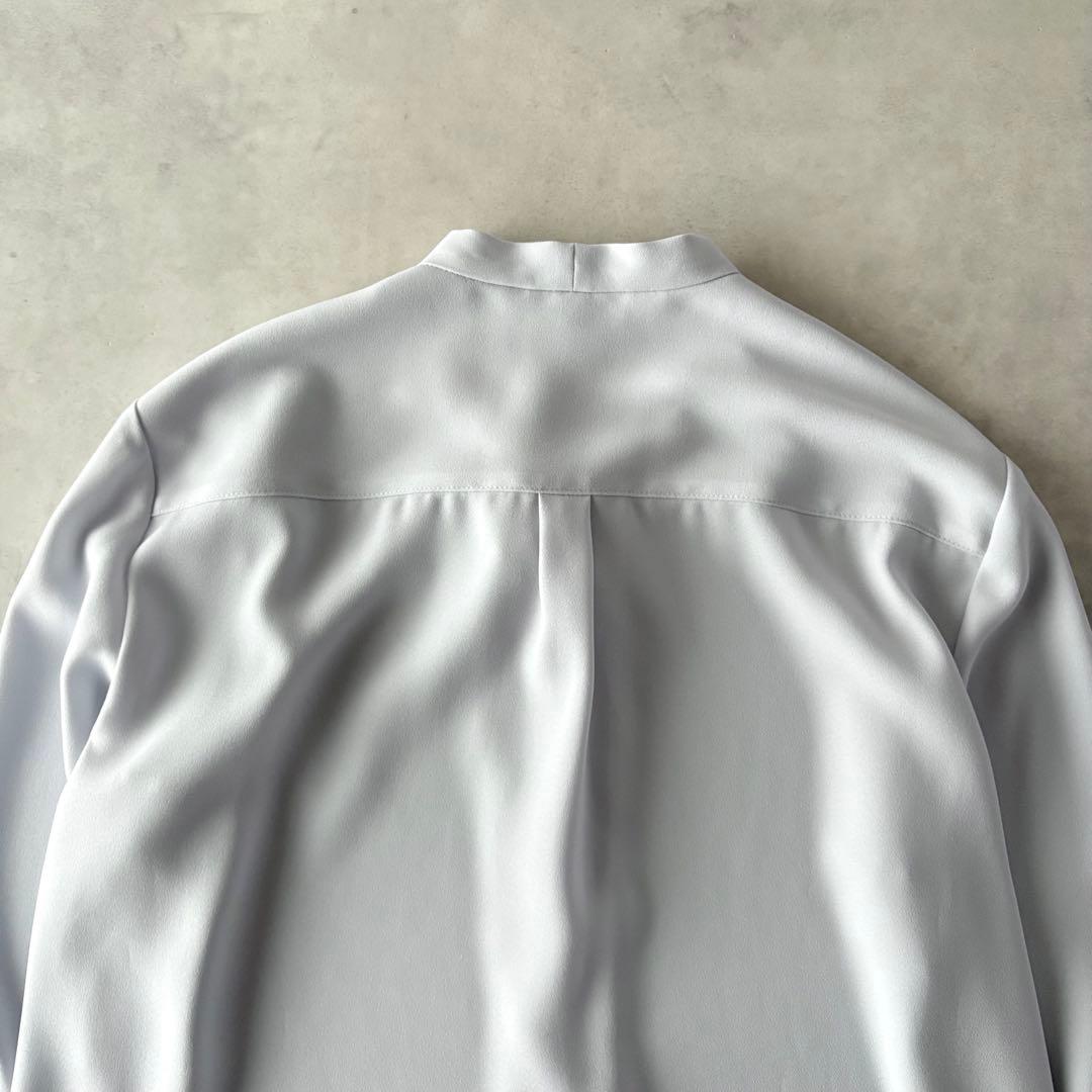 極美品　セオリー　長袖　ジョーゼット　タイブラウス　アイス