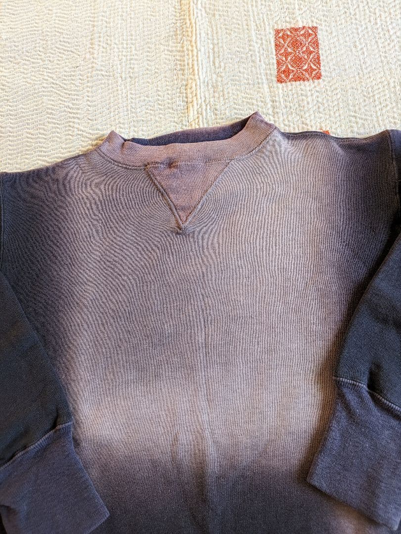 40s Champion 両V スウェット ネイビー