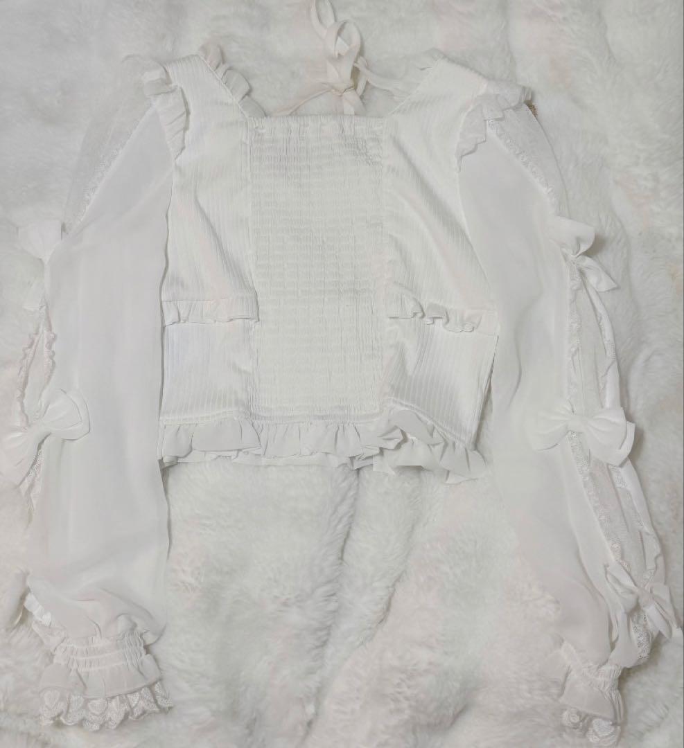 LIZ LISA フリルハートリボンスリーブトップス