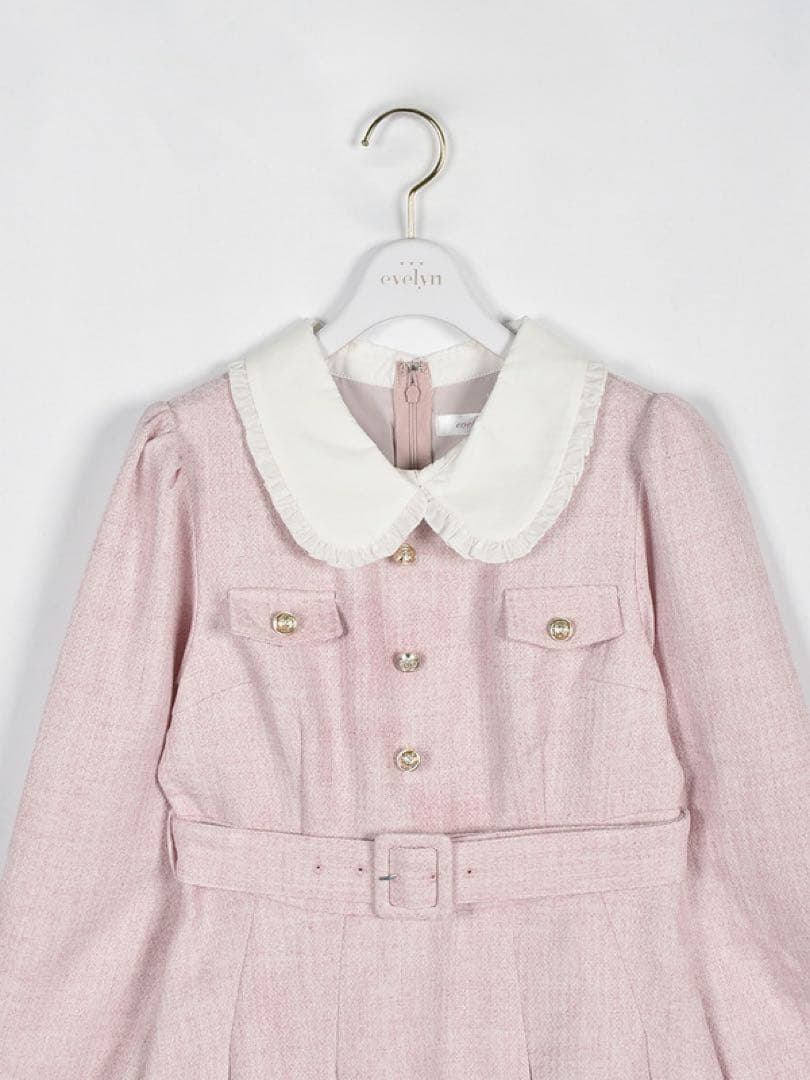 evelyn　襟タックミニワンピース