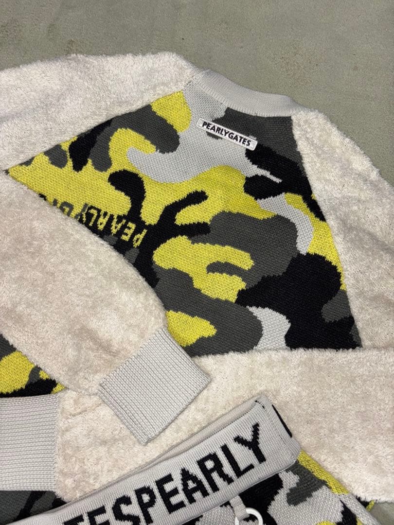 （専用）パーリーゲイツ、迷彩柄シリーズ、異素材ニット、セットアップ、サイズ1