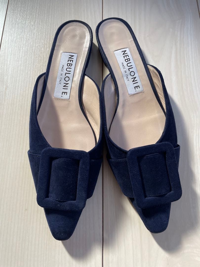 NEBULONIE ネイビー ミュール 38