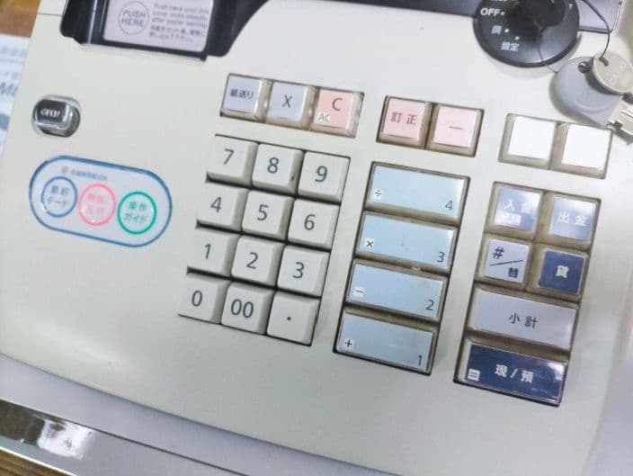 カシオレジスター　TE-M80　中古品　人気機種感熱紙　送料無料　991100