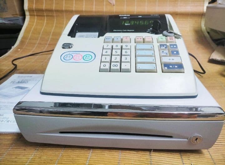 カシオレジスター　TE-M80　中古品　人気機種感熱紙　送料無料　991100
