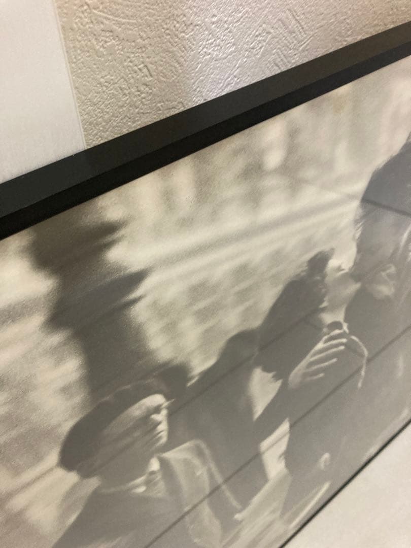 額入りポスター アンティーク ロベールドアノー　パリ市庁舎前のキス