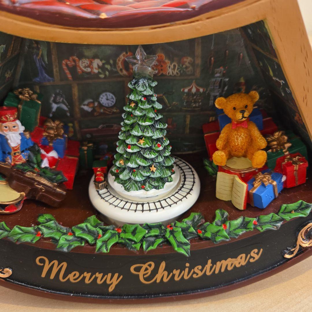 木製馬のロッキングホースクリスマス飾りオルゴール