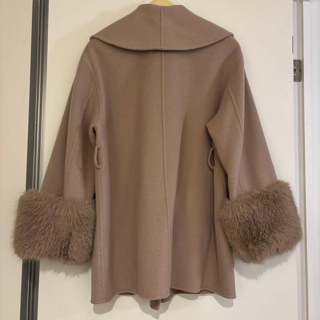 【apuweiser-riche】袖ファーショートリバーコート