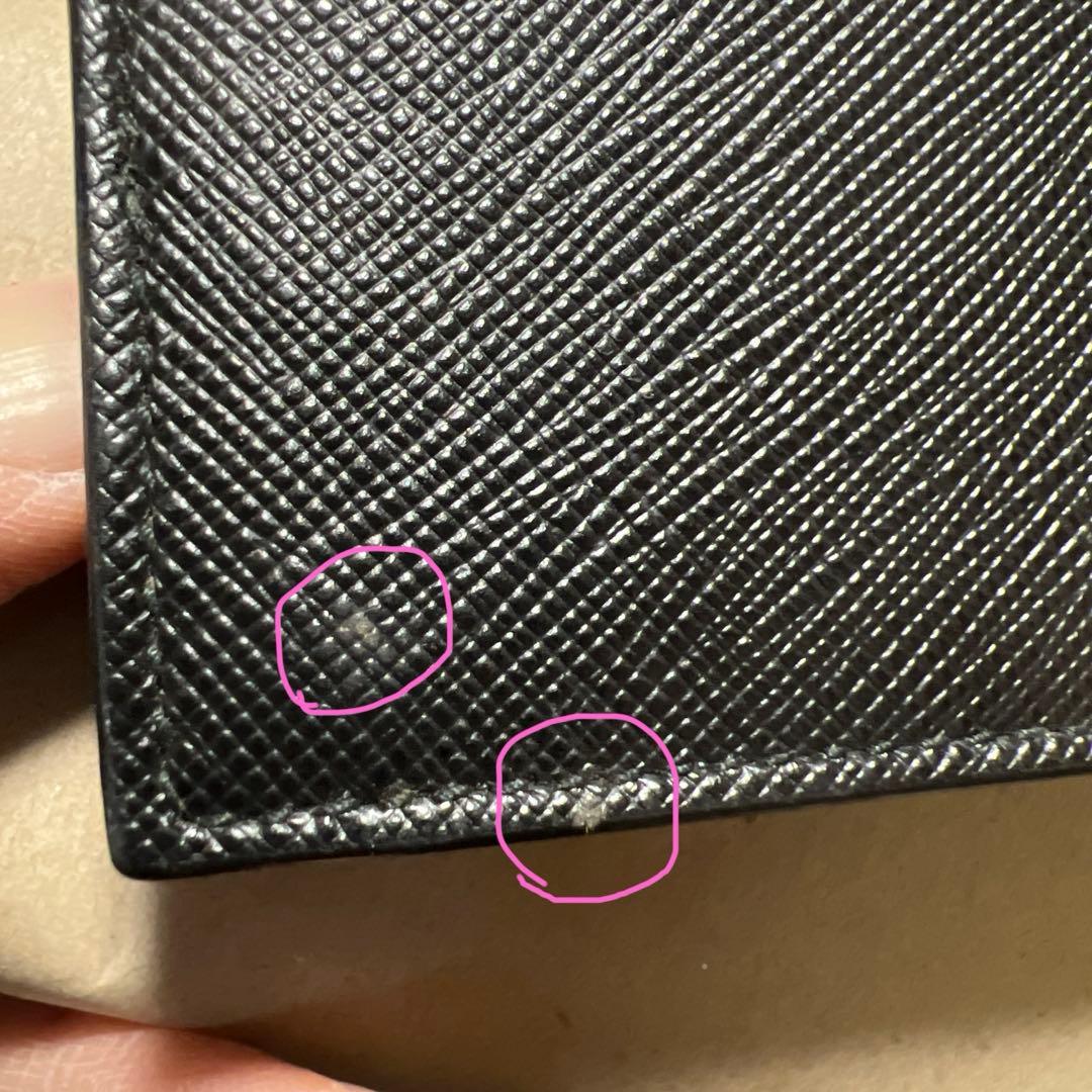 サ*イ様 PRADA 黒レザー 名刺入れ