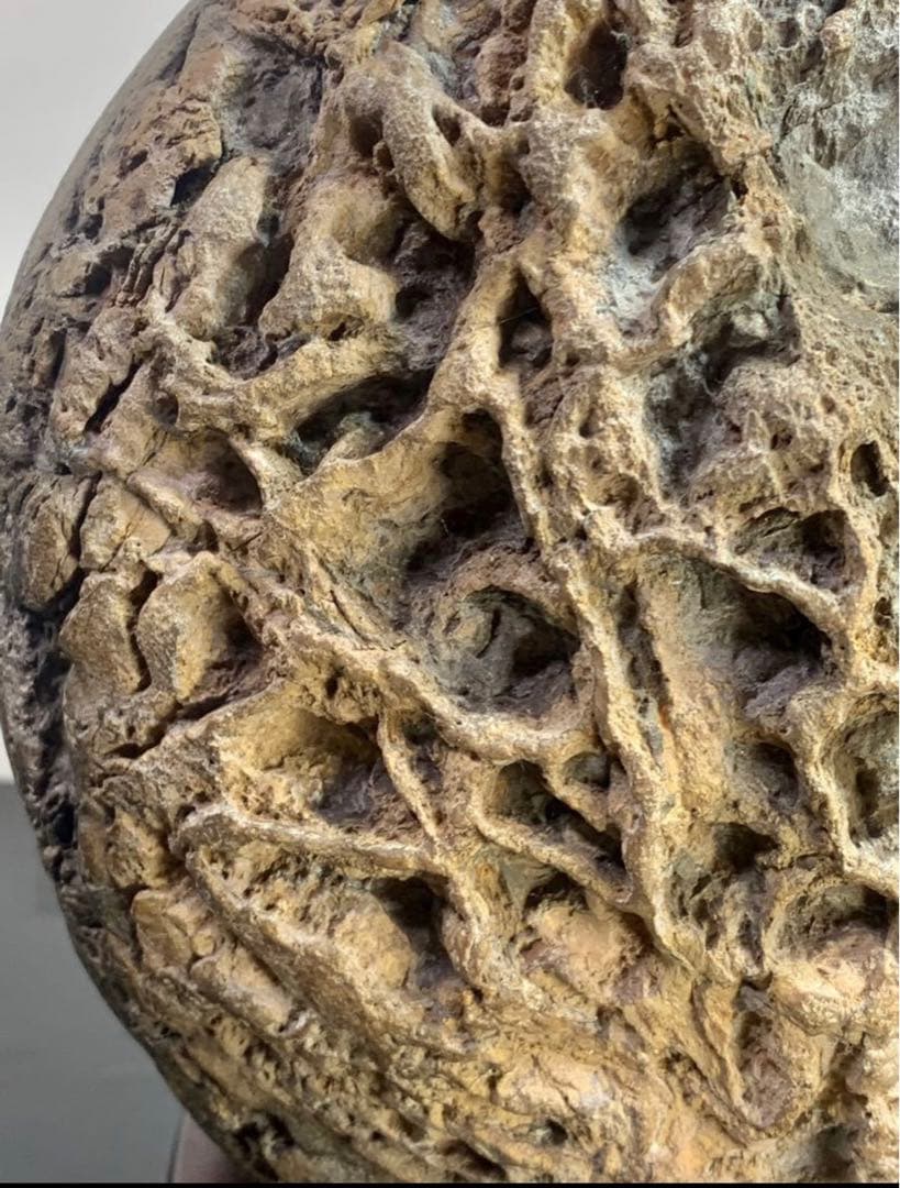 4190 メロン馬蹄石 盆栽骨董盆石鑑賞石観賞石中国古玩古美術太湖石山水景石