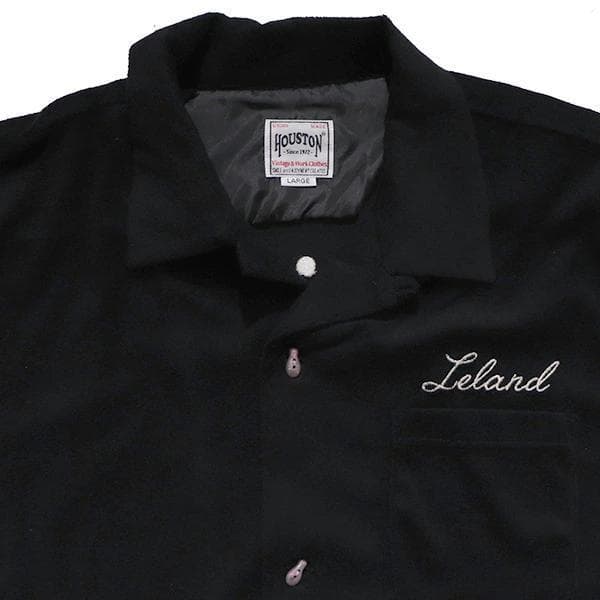新品タグ付き＊HOUSTON パイルボーリングシャツ ブラック XL