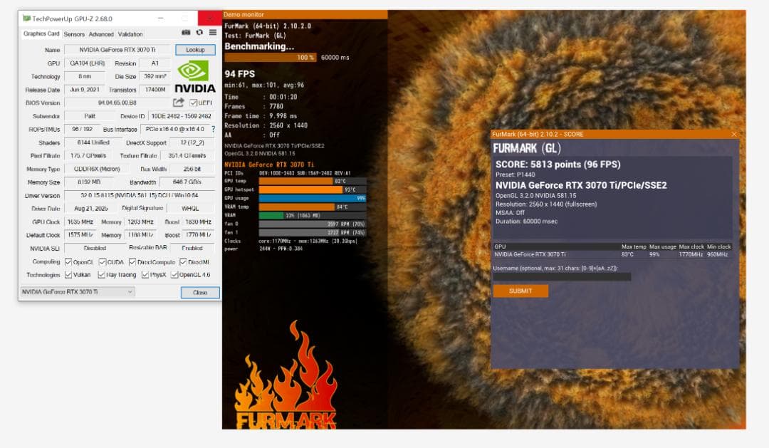 グラフィックボード・グラボ・ビデオカード PALIT GeForce RTX 3070 Ti 8GB