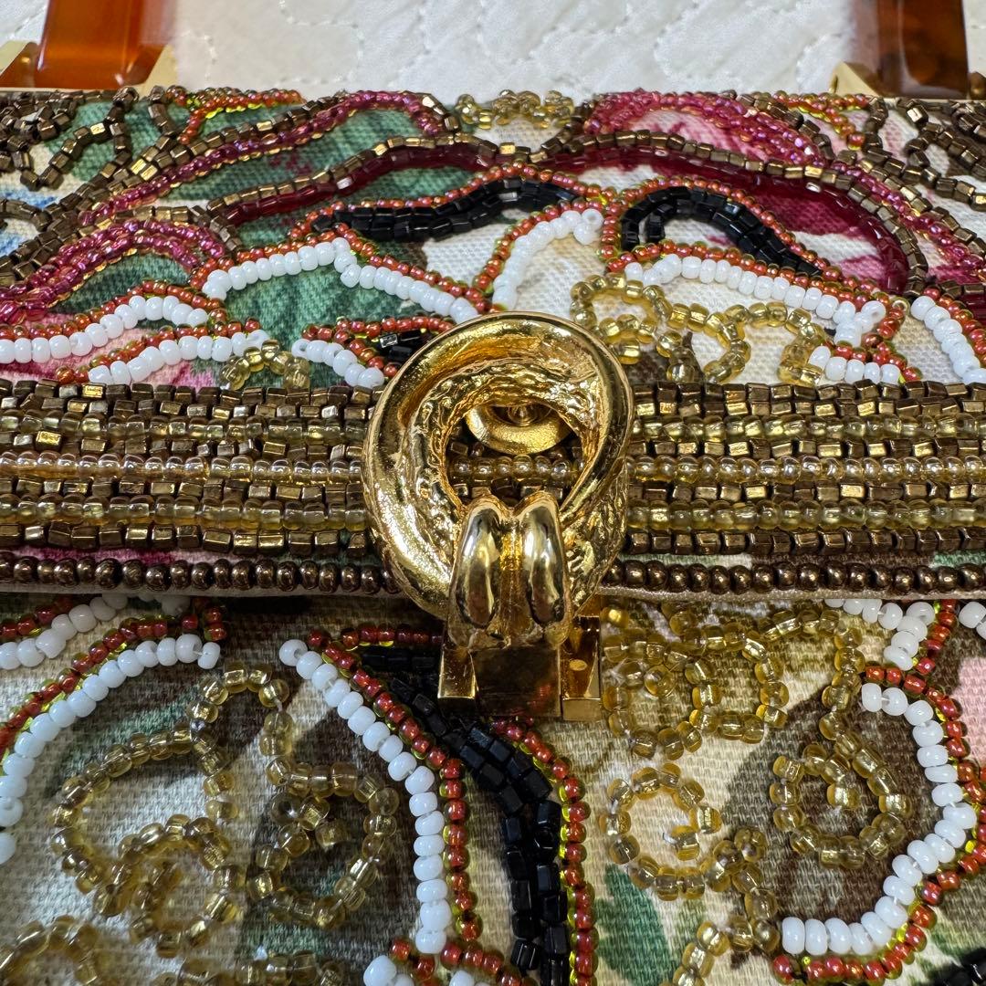 Lumy ルミー はしもと ビーズ バッグ ハンドバッグ クラッチ 皇室御用達