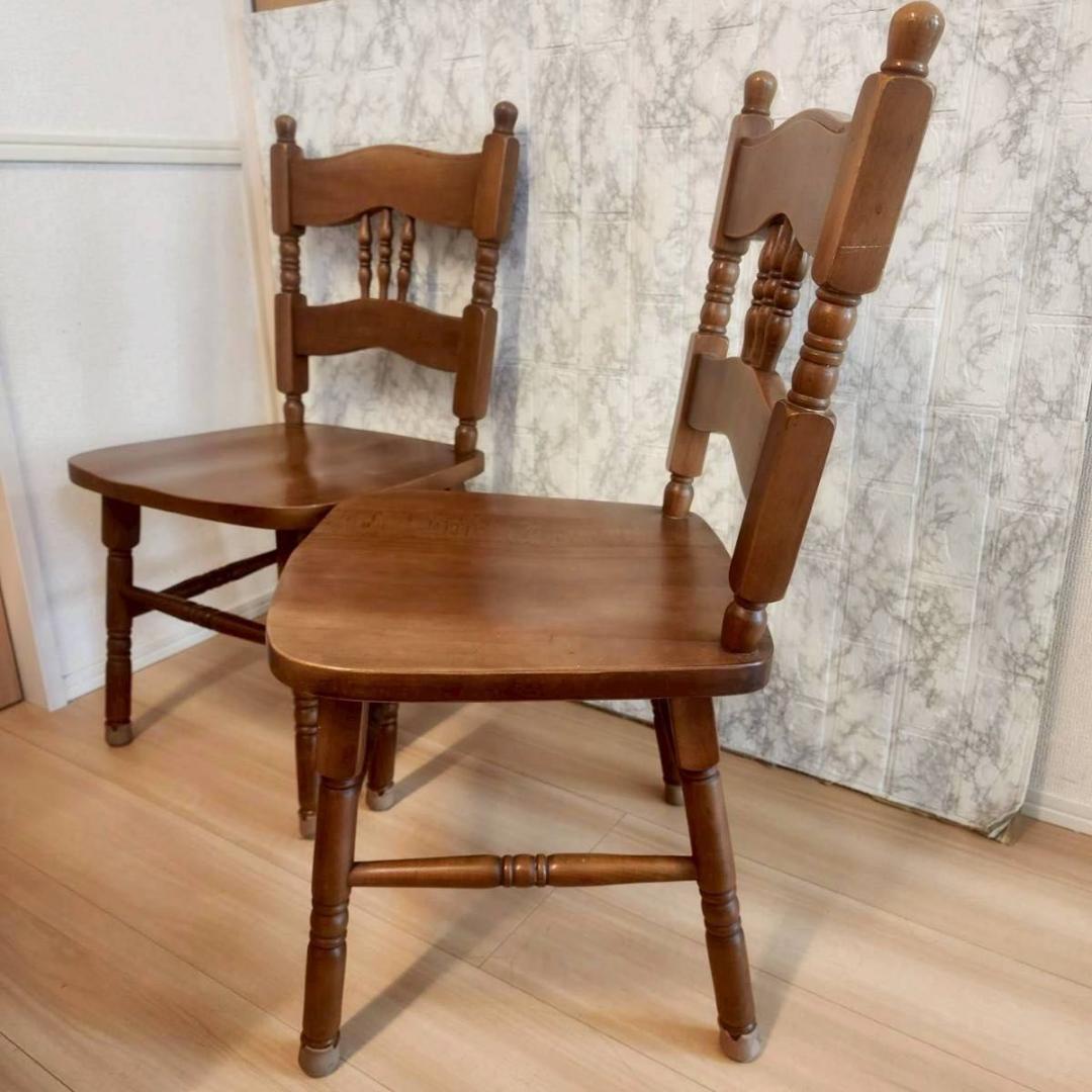 イギリス製　アンティークダイニングチェア ボビンターニングレッグ