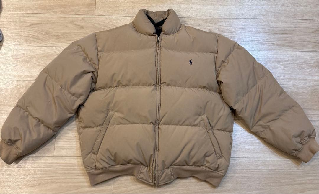 90s ラルフローレン ヌプシ型 ダウンジャケット ベージュL