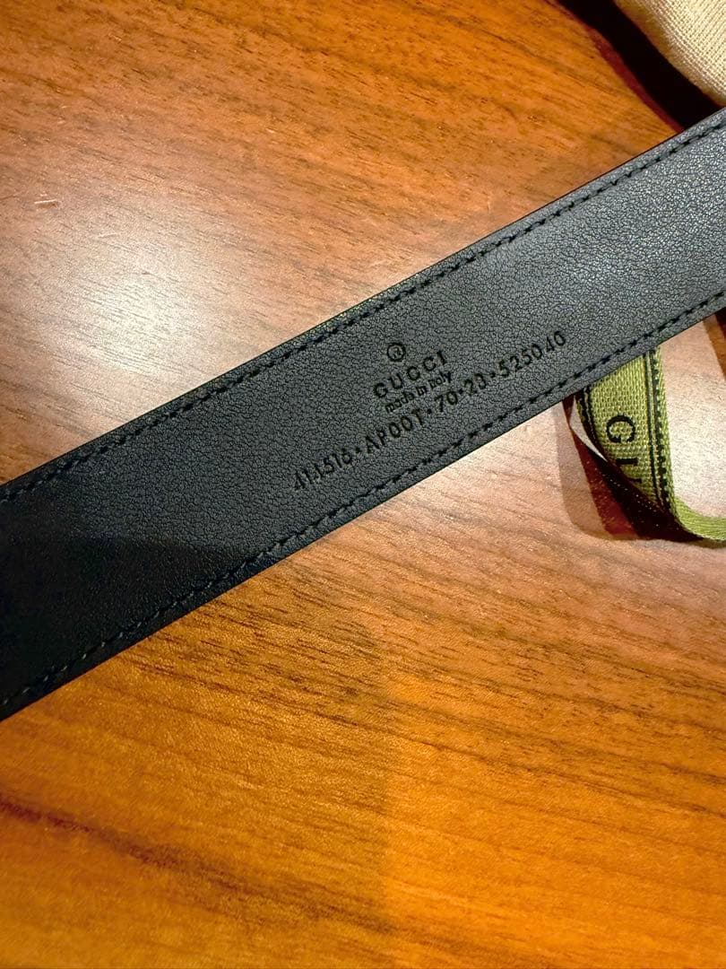 【極美品・箱付き】【国内正規品】GUCCI ブラック GGバックル ベルト