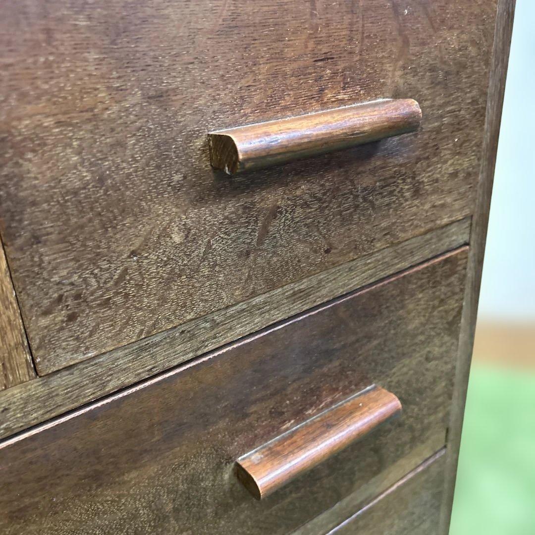 ヴィンテージ　レトロ　ブラウン　木製　チェスト 5引き出し