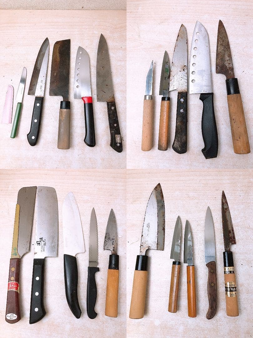 ジ*フ様 包丁 ナイフ 約17.6kgまとめ ペティナイフ 三徳包丁 牛刀 フル