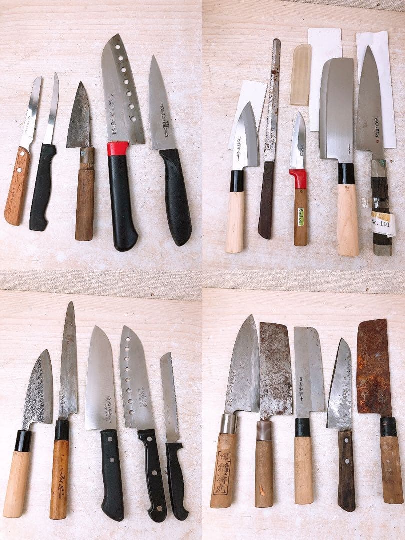 ジ*フ様 包丁 ナイフ 約17.6kgまとめ ペティナイフ 三徳包丁 牛刀 フル