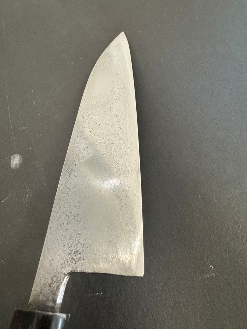 誠貴　三徳包丁　青二鋼　 墨流し　ダマスカス　16.5cm