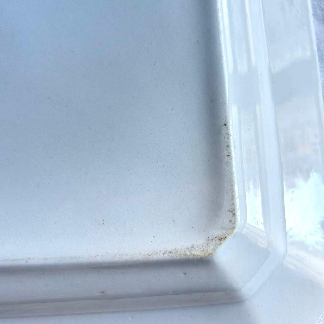 フランスアンティーク　スクエア　レクタングル　隅切り皿　大皿　八角形　長方形皿