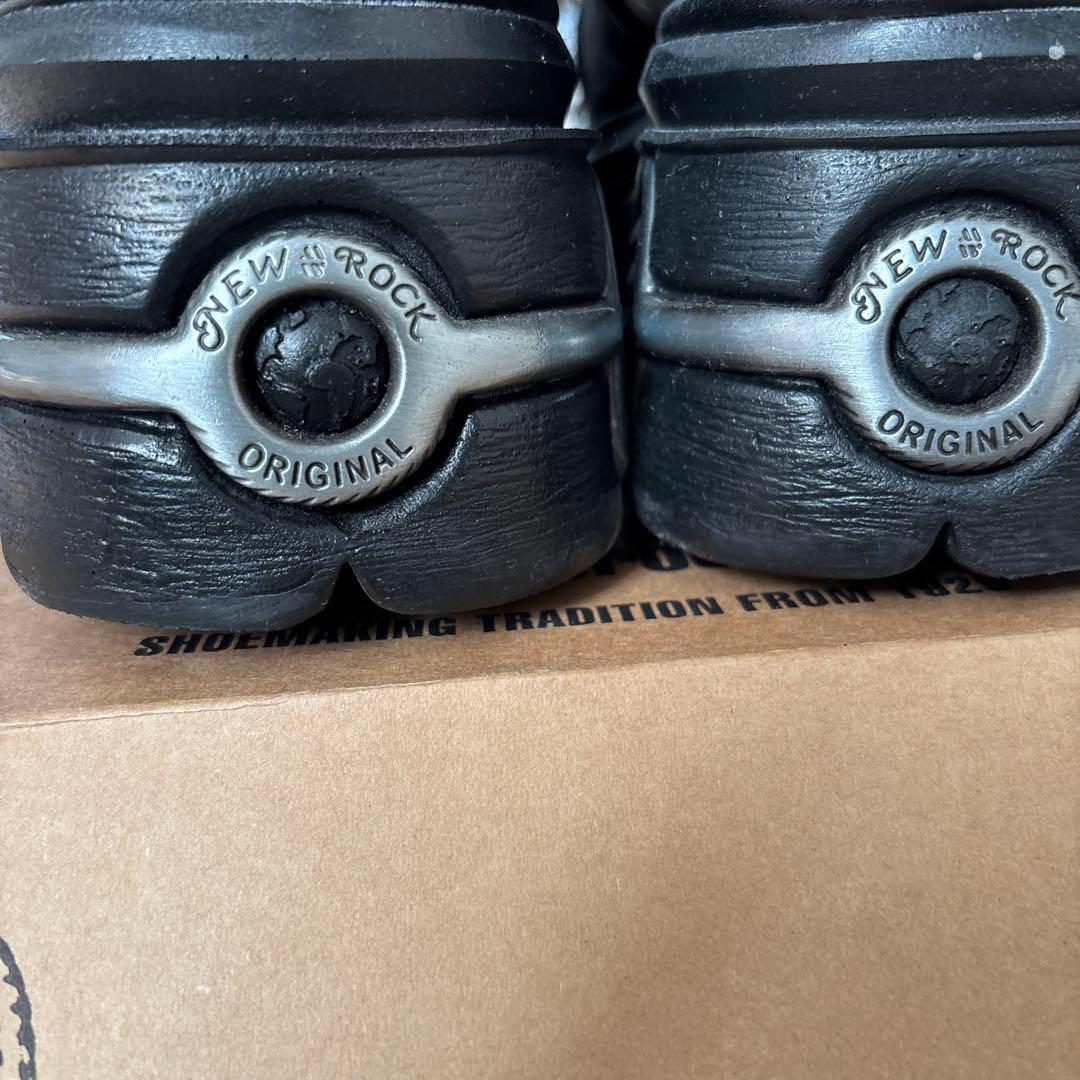 美品 NEW ROCK M-106-S112 43厚底 レザー ブラック