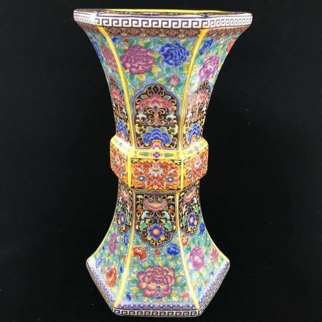 大清 雍正 花瓶 中国 骨董品 清時代 擺件 古賞物 傳世家珍 陶磁器