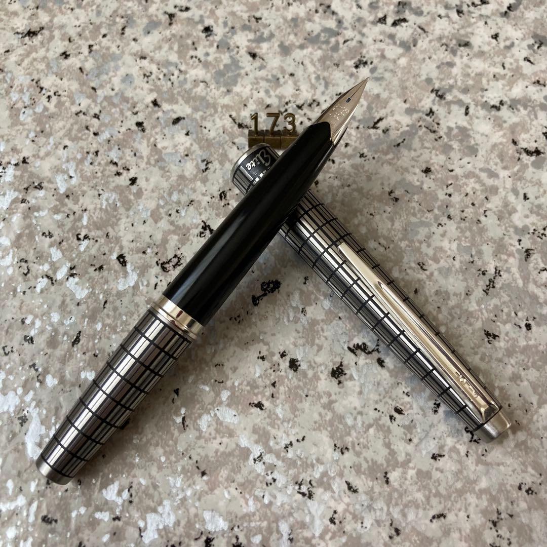 #173 オーバーホール済み 万年筆 PILOT 全格子 Elite 18k