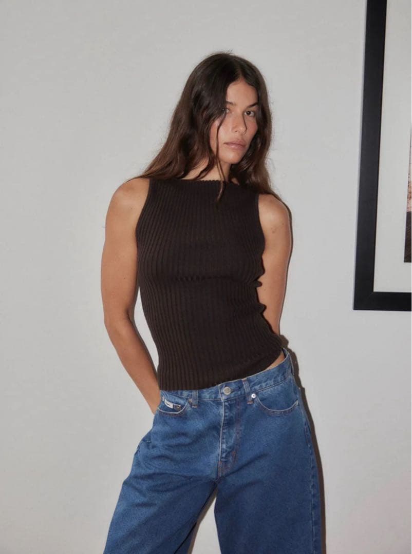 トップス SHISHIKUI KNIT CAMI / NAVY